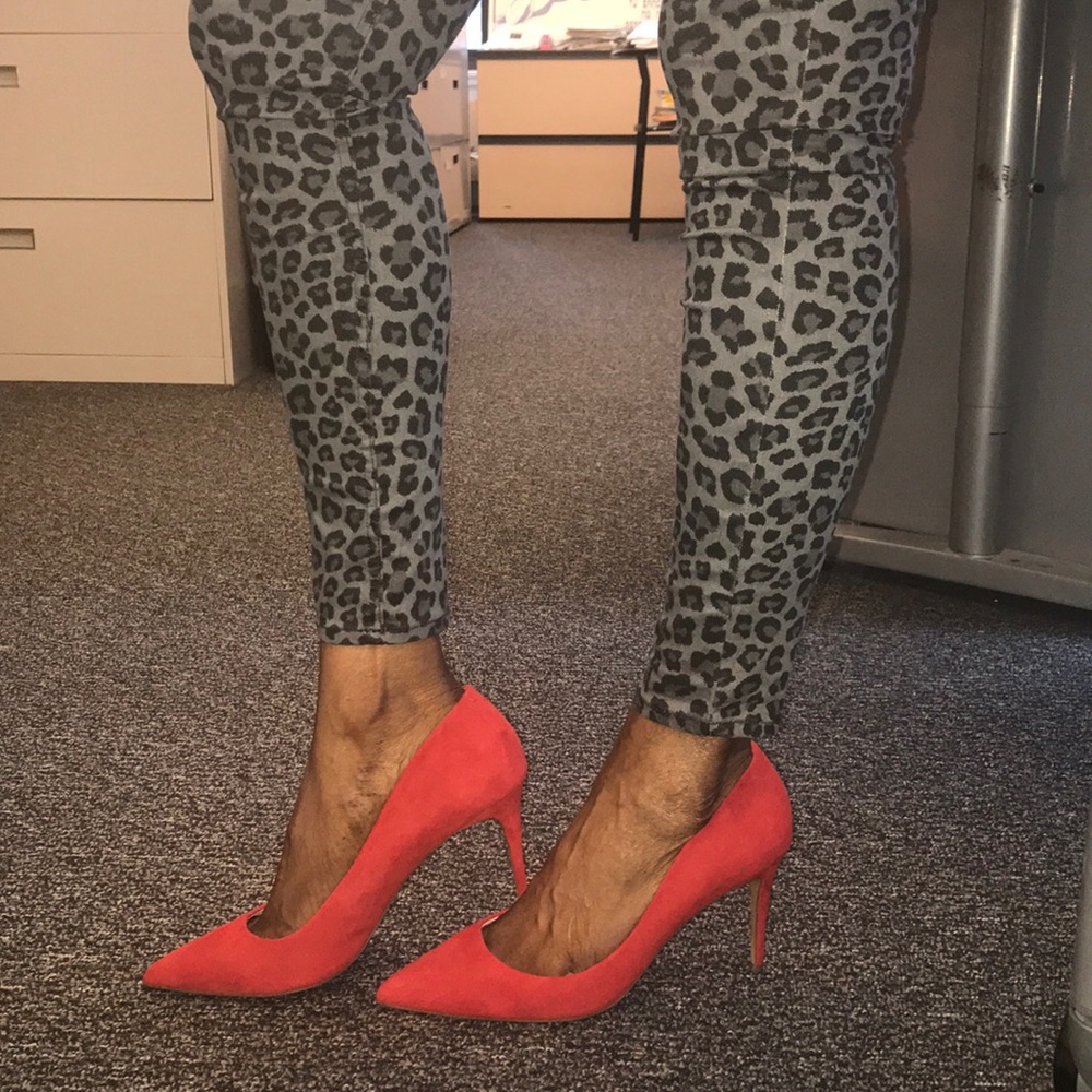 Steven by Steve Madden Red Suede Pumps